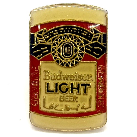 Vintage‎ Budweiser Light Beer Can Pin Hat Pin Lapel Tie Tack Trucker Hat … - Picture 2 of 5